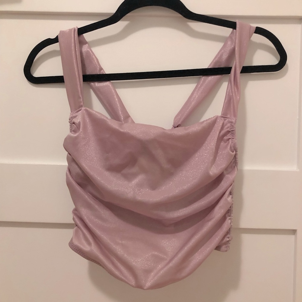 urban outfitters sparkly corset-like top